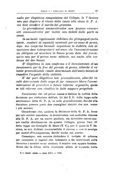 La giustizia amministrativa raccolta di decisioni e pareri del Consiglio di Stato, decisioni della Corte dei conti, sentenze della Cassazione di Roma, e decisioni delle Giunte provinciali amministrative