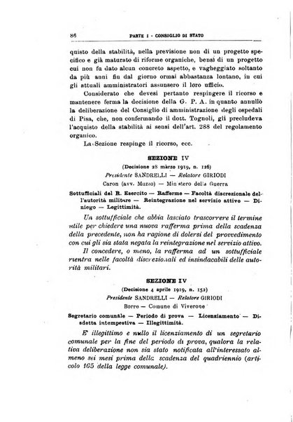 La giustizia amministrativa raccolta di decisioni e pareri del Consiglio di Stato, decisioni della Corte dei conti, sentenze della Cassazione di Roma, e decisioni delle Giunte provinciali amministrative