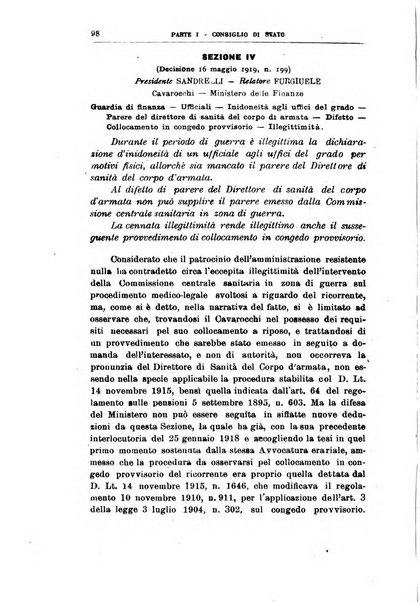 La giustizia amministrativa raccolta di decisioni e pareri del Consiglio di Stato, decisioni della Corte dei conti, sentenze della Cassazione di Roma, e decisioni delle Giunte provinciali amministrative