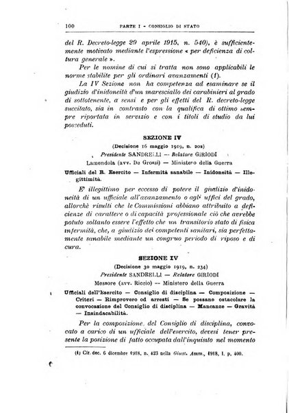 La giustizia amministrativa raccolta di decisioni e pareri del Consiglio di Stato, decisioni della Corte dei conti, sentenze della Cassazione di Roma, e decisioni delle Giunte provinciali amministrative