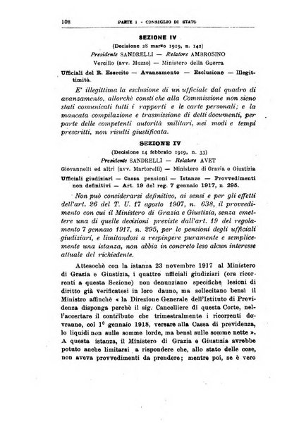 La giustizia amministrativa raccolta di decisioni e pareri del Consiglio di Stato, decisioni della Corte dei conti, sentenze della Cassazione di Roma, e decisioni delle Giunte provinciali amministrative