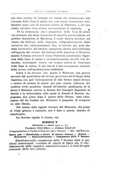 La giustizia amministrativa raccolta di decisioni e pareri del Consiglio di Stato, decisioni della Corte dei conti, sentenze della Cassazione di Roma, e decisioni delle Giunte provinciali amministrative