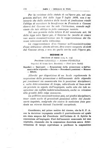 La giustizia amministrativa raccolta di decisioni e pareri del Consiglio di Stato, decisioni della Corte dei conti, sentenze della Cassazione di Roma, e decisioni delle Giunte provinciali amministrative