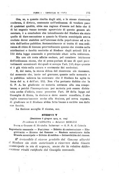 La giustizia amministrativa raccolta di decisioni e pareri del Consiglio di Stato, decisioni della Corte dei conti, sentenze della Cassazione di Roma, e decisioni delle Giunte provinciali amministrative