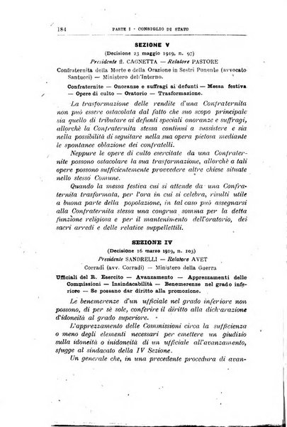 La giustizia amministrativa raccolta di decisioni e pareri del Consiglio di Stato, decisioni della Corte dei conti, sentenze della Cassazione di Roma, e decisioni delle Giunte provinciali amministrative