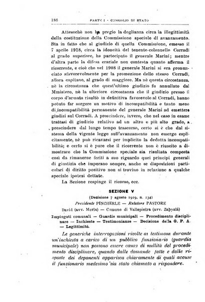 La giustizia amministrativa raccolta di decisioni e pareri del Consiglio di Stato, decisioni della Corte dei conti, sentenze della Cassazione di Roma, e decisioni delle Giunte provinciali amministrative