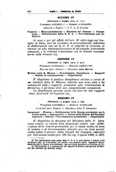 La giustizia amministrativa raccolta di decisioni e pareri del Consiglio di Stato, decisioni della Corte dei conti, sentenze della Cassazione di Roma, e decisioni delle Giunte provinciali amministrative