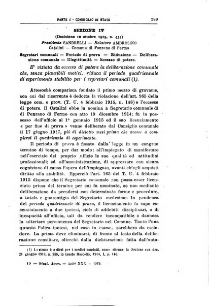 La giustizia amministrativa raccolta di decisioni e pareri del Consiglio di Stato, decisioni della Corte dei conti, sentenze della Cassazione di Roma, e decisioni delle Giunte provinciali amministrative