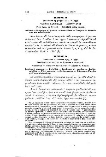 La giustizia amministrativa raccolta di decisioni e pareri del Consiglio di Stato, decisioni della Corte dei conti, sentenze della Cassazione di Roma, e decisioni delle Giunte provinciali amministrative