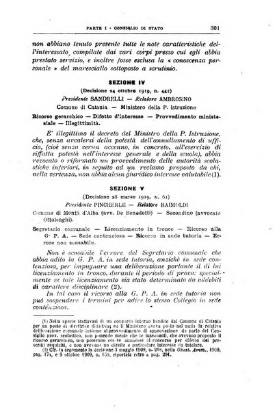 La giustizia amministrativa raccolta di decisioni e pareri del Consiglio di Stato, decisioni della Corte dei conti, sentenze della Cassazione di Roma, e decisioni delle Giunte provinciali amministrative