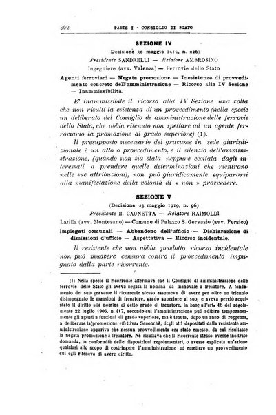 La giustizia amministrativa raccolta di decisioni e pareri del Consiglio di Stato, decisioni della Corte dei conti, sentenze della Cassazione di Roma, e decisioni delle Giunte provinciali amministrative