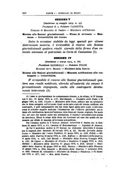 La giustizia amministrativa raccolta di decisioni e pareri del Consiglio di Stato, decisioni della Corte dei conti, sentenze della Cassazione di Roma, e decisioni delle Giunte provinciali amministrative