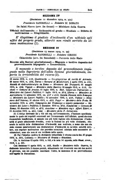 La giustizia amministrativa raccolta di decisioni e pareri del Consiglio di Stato, decisioni della Corte dei conti, sentenze della Cassazione di Roma, e decisioni delle Giunte provinciali amministrative