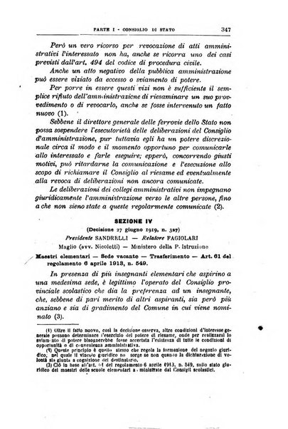 La giustizia amministrativa raccolta di decisioni e pareri del Consiglio di Stato, decisioni della Corte dei conti, sentenze della Cassazione di Roma, e decisioni delle Giunte provinciali amministrative