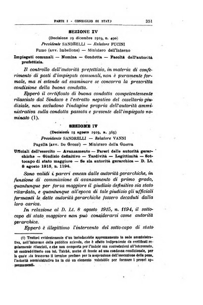 La giustizia amministrativa raccolta di decisioni e pareri del Consiglio di Stato, decisioni della Corte dei conti, sentenze della Cassazione di Roma, e decisioni delle Giunte provinciali amministrative