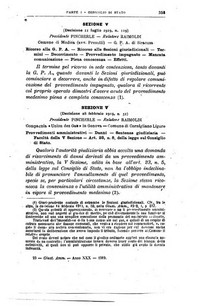 La giustizia amministrativa raccolta di decisioni e pareri del Consiglio di Stato, decisioni della Corte dei conti, sentenze della Cassazione di Roma, e decisioni delle Giunte provinciali amministrative