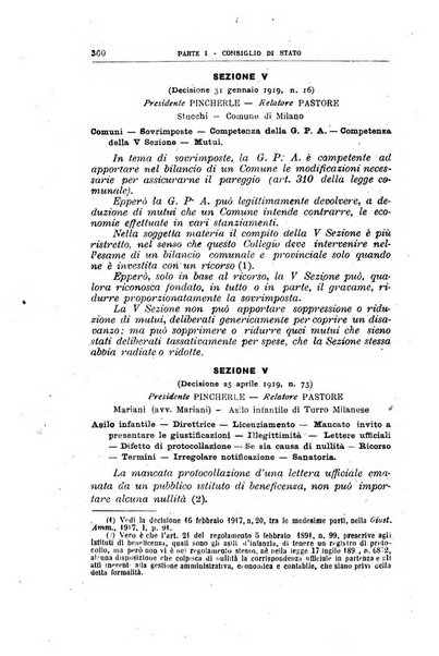 La giustizia amministrativa raccolta di decisioni e pareri del Consiglio di Stato, decisioni della Corte dei conti, sentenze della Cassazione di Roma, e decisioni delle Giunte provinciali amministrative