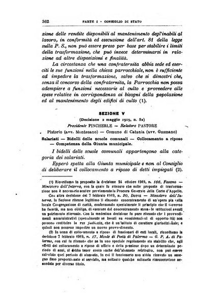 La giustizia amministrativa raccolta di decisioni e pareri del Consiglio di Stato, decisioni della Corte dei conti, sentenze della Cassazione di Roma, e decisioni delle Giunte provinciali amministrative