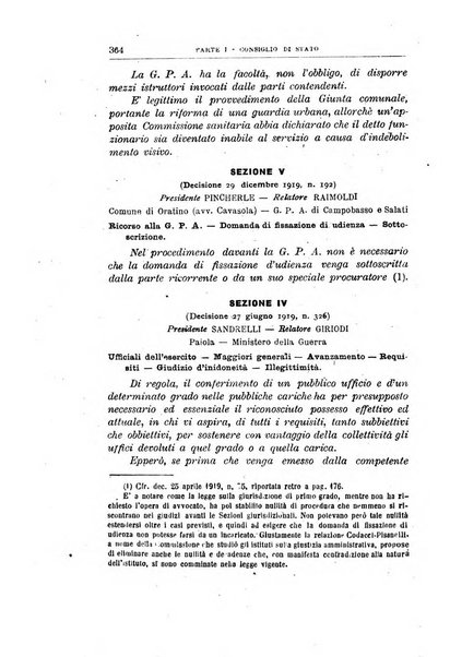 La giustizia amministrativa raccolta di decisioni e pareri del Consiglio di Stato, decisioni della Corte dei conti, sentenze della Cassazione di Roma, e decisioni delle Giunte provinciali amministrative