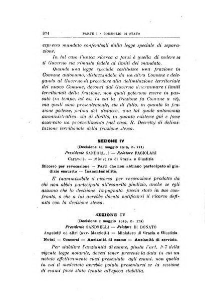 La giustizia amministrativa raccolta di decisioni e pareri del Consiglio di Stato, decisioni della Corte dei conti, sentenze della Cassazione di Roma, e decisioni delle Giunte provinciali amministrative