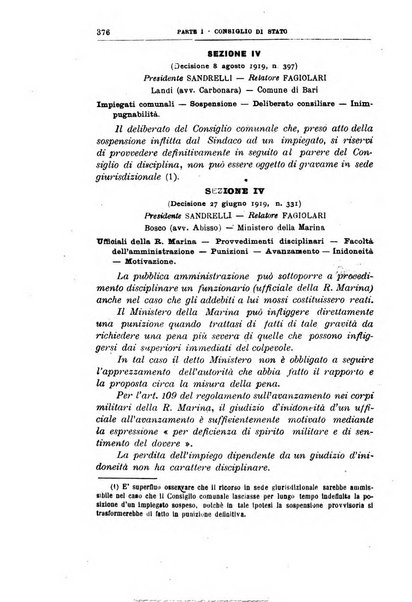 La giustizia amministrativa raccolta di decisioni e pareri del Consiglio di Stato, decisioni della Corte dei conti, sentenze della Cassazione di Roma, e decisioni delle Giunte provinciali amministrative