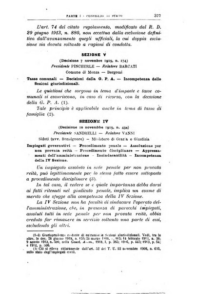 La giustizia amministrativa raccolta di decisioni e pareri del Consiglio di Stato, decisioni della Corte dei conti, sentenze della Cassazione di Roma, e decisioni delle Giunte provinciali amministrative