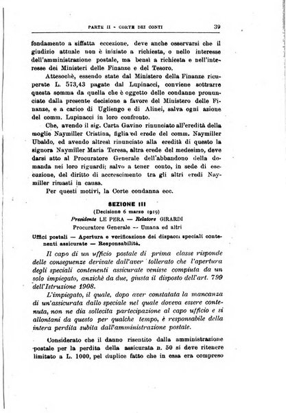 La giustizia amministrativa raccolta di decisioni e pareri del Consiglio di Stato, decisioni della Corte dei conti, sentenze della Cassazione di Roma, e decisioni delle Giunte provinciali amministrative