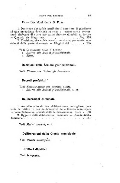 La giustizia amministrativa raccolta di decisioni e pareri del Consiglio di Stato, decisioni della Corte dei conti, sentenze della Cassazione di Roma, e decisioni delle Giunte provinciali amministrative