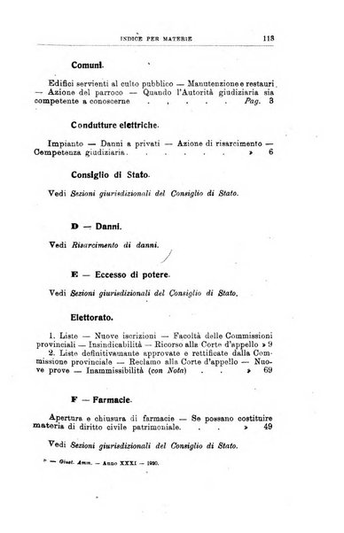 La giustizia amministrativa raccolta di decisioni e pareri del Consiglio di Stato, decisioni della Corte dei conti, sentenze della Cassazione di Roma, e decisioni delle Giunte provinciali amministrative