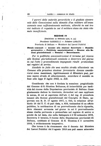 La giustizia amministrativa raccolta di decisioni e pareri del Consiglio di Stato, decisioni della Corte dei conti, sentenze della Cassazione di Roma, e decisioni delle Giunte provinciali amministrative