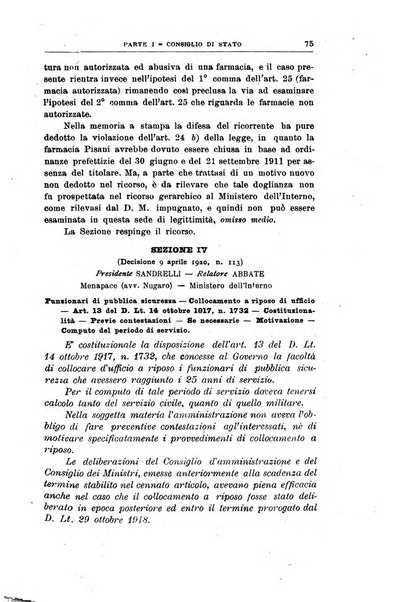 La giustizia amministrativa raccolta di decisioni e pareri del Consiglio di Stato, decisioni della Corte dei conti, sentenze della Cassazione di Roma, e decisioni delle Giunte provinciali amministrative