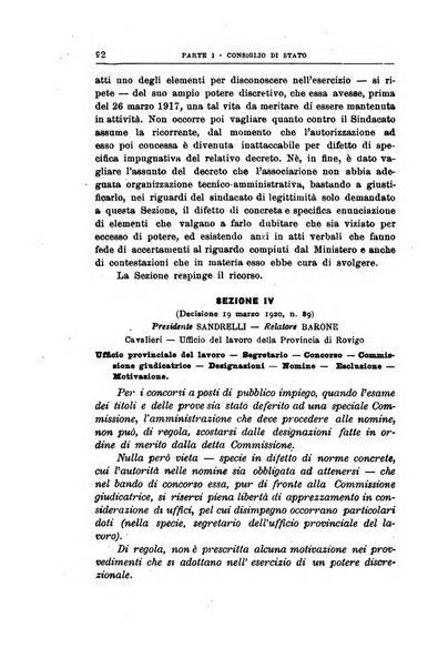 La giustizia amministrativa raccolta di decisioni e pareri del Consiglio di Stato, decisioni della Corte dei conti, sentenze della Cassazione di Roma, e decisioni delle Giunte provinciali amministrative