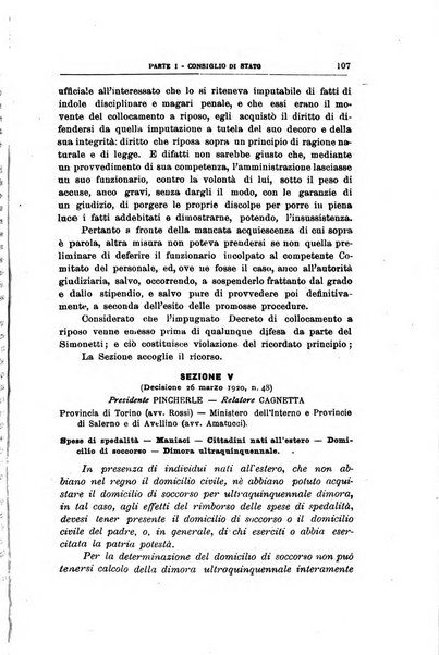 La giustizia amministrativa raccolta di decisioni e pareri del Consiglio di Stato, decisioni della Corte dei conti, sentenze della Cassazione di Roma, e decisioni delle Giunte provinciali amministrative