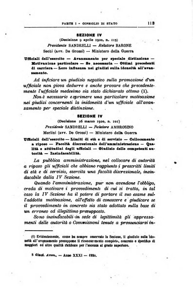 La giustizia amministrativa raccolta di decisioni e pareri del Consiglio di Stato, decisioni della Corte dei conti, sentenze della Cassazione di Roma, e decisioni delle Giunte provinciali amministrative