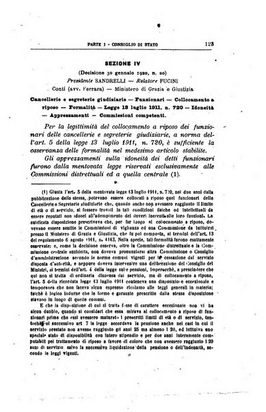 La giustizia amministrativa raccolta di decisioni e pareri del Consiglio di Stato, decisioni della Corte dei conti, sentenze della Cassazione di Roma, e decisioni delle Giunte provinciali amministrative