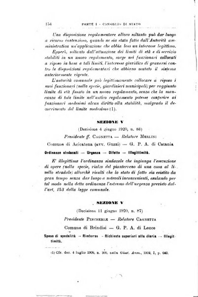 La giustizia amministrativa raccolta di decisioni e pareri del Consiglio di Stato, decisioni della Corte dei conti, sentenze della Cassazione di Roma, e decisioni delle Giunte provinciali amministrative