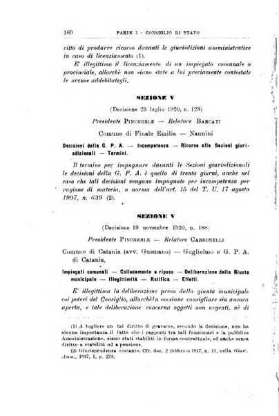 La giustizia amministrativa raccolta di decisioni e pareri del Consiglio di Stato, decisioni della Corte dei conti, sentenze della Cassazione di Roma, e decisioni delle Giunte provinciali amministrative