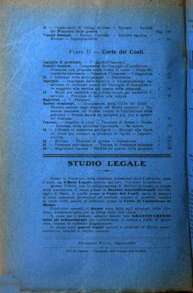 La giustizia amministrativa raccolta di decisioni e pareri del Consiglio di Stato, decisioni della Corte dei conti, sentenze della Cassazione di Roma, e decisioni delle Giunte provinciali amministrative