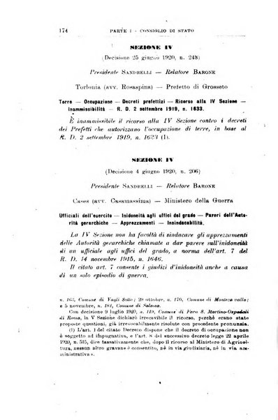 La giustizia amministrativa raccolta di decisioni e pareri del Consiglio di Stato, decisioni della Corte dei conti, sentenze della Cassazione di Roma, e decisioni delle Giunte provinciali amministrative