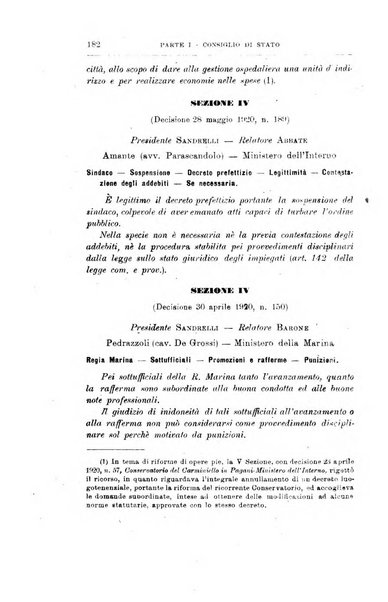 La giustizia amministrativa raccolta di decisioni e pareri del Consiglio di Stato, decisioni della Corte dei conti, sentenze della Cassazione di Roma, e decisioni delle Giunte provinciali amministrative