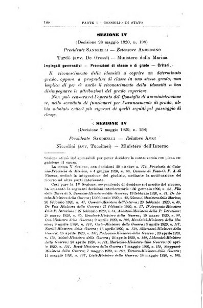 La giustizia amministrativa raccolta di decisioni e pareri del Consiglio di Stato, decisioni della Corte dei conti, sentenze della Cassazione di Roma, e decisioni delle Giunte provinciali amministrative