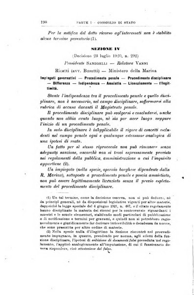 La giustizia amministrativa raccolta di decisioni e pareri del Consiglio di Stato, decisioni della Corte dei conti, sentenze della Cassazione di Roma, e decisioni delle Giunte provinciali amministrative