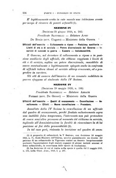 La giustizia amministrativa raccolta di decisioni e pareri del Consiglio di Stato, decisioni della Corte dei conti, sentenze della Cassazione di Roma, e decisioni delle Giunte provinciali amministrative