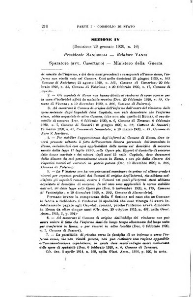 La giustizia amministrativa raccolta di decisioni e pareri del Consiglio di Stato, decisioni della Corte dei conti, sentenze della Cassazione di Roma, e decisioni delle Giunte provinciali amministrative