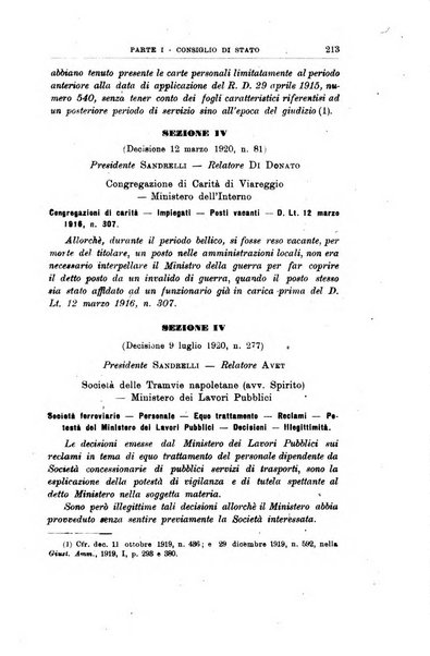 La giustizia amministrativa raccolta di decisioni e pareri del Consiglio di Stato, decisioni della Corte dei conti, sentenze della Cassazione di Roma, e decisioni delle Giunte provinciali amministrative