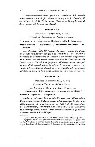 La giustizia amministrativa raccolta di decisioni e pareri del Consiglio di Stato, decisioni della Corte dei conti, sentenze della Cassazione di Roma, e decisioni delle Giunte provinciali amministrative