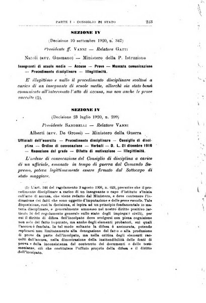 La giustizia amministrativa raccolta di decisioni e pareri del Consiglio di Stato, decisioni della Corte dei conti, sentenze della Cassazione di Roma, e decisioni delle Giunte provinciali amministrative