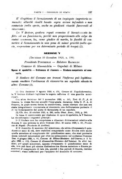 La giustizia amministrativa raccolta di decisioni e pareri del Consiglio di Stato, decisioni della Corte dei conti, sentenze della Cassazione di Roma, e decisioni delle Giunte provinciali amministrative