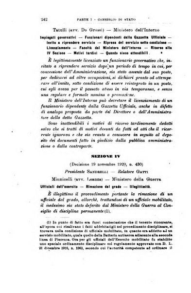 La giustizia amministrativa raccolta di decisioni e pareri del Consiglio di Stato, decisioni della Corte dei conti, sentenze della Cassazione di Roma, e decisioni delle Giunte provinciali amministrative