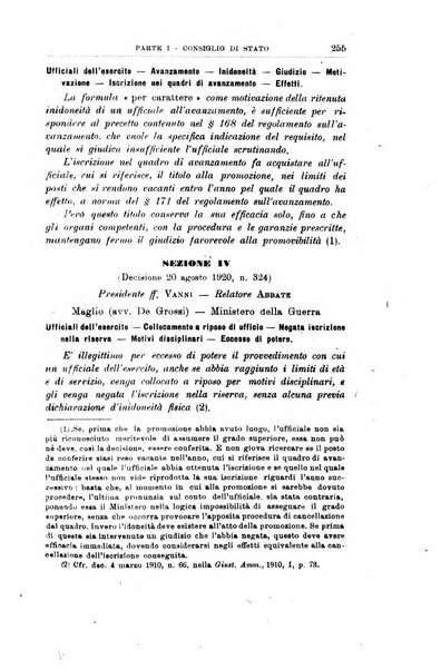 La giustizia amministrativa raccolta di decisioni e pareri del Consiglio di Stato, decisioni della Corte dei conti, sentenze della Cassazione di Roma, e decisioni delle Giunte provinciali amministrative